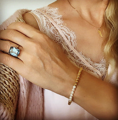 14kt Gold and Freshwater Pearl Bracelet