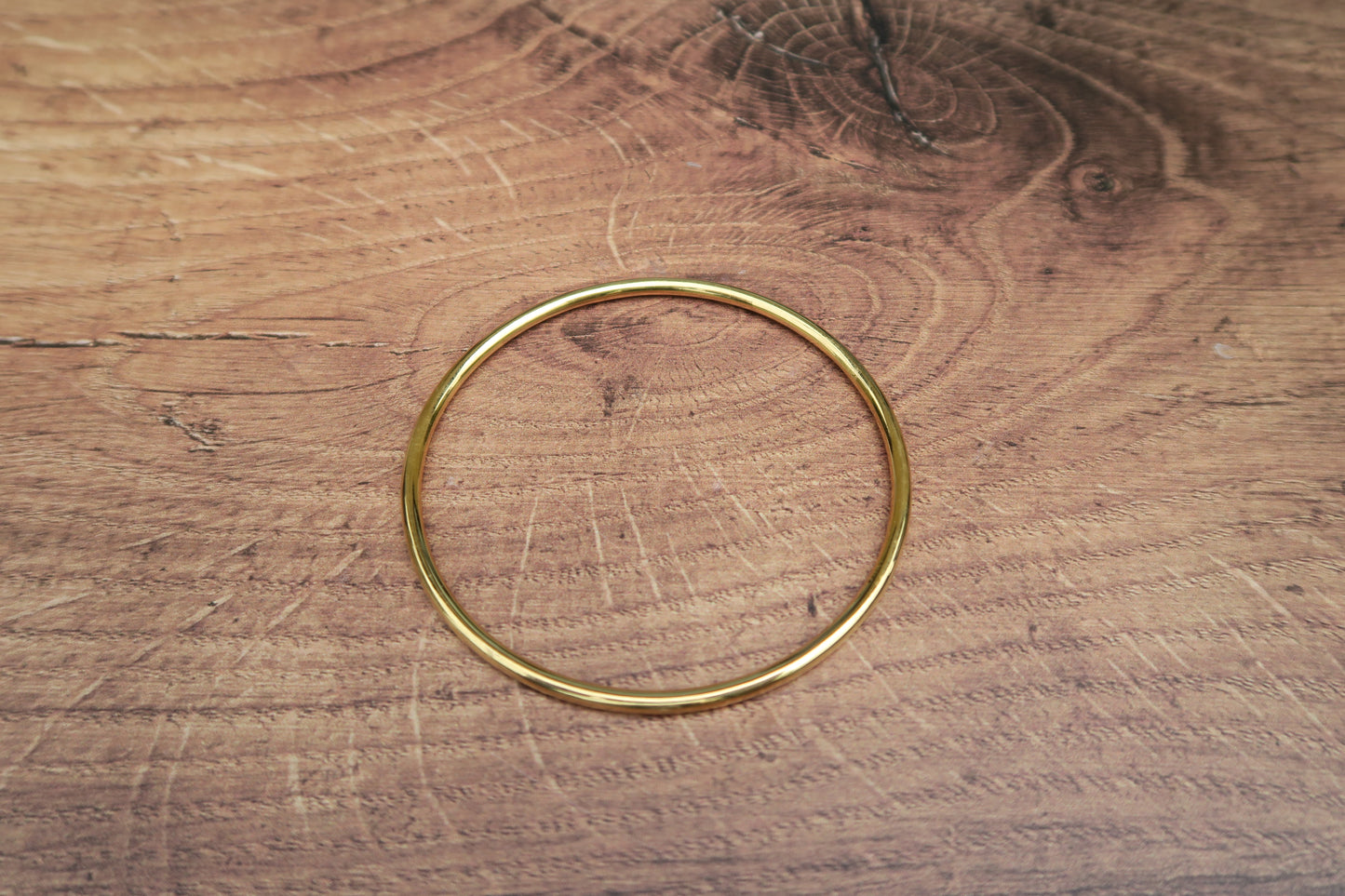 Slim Gold Solid Bangle