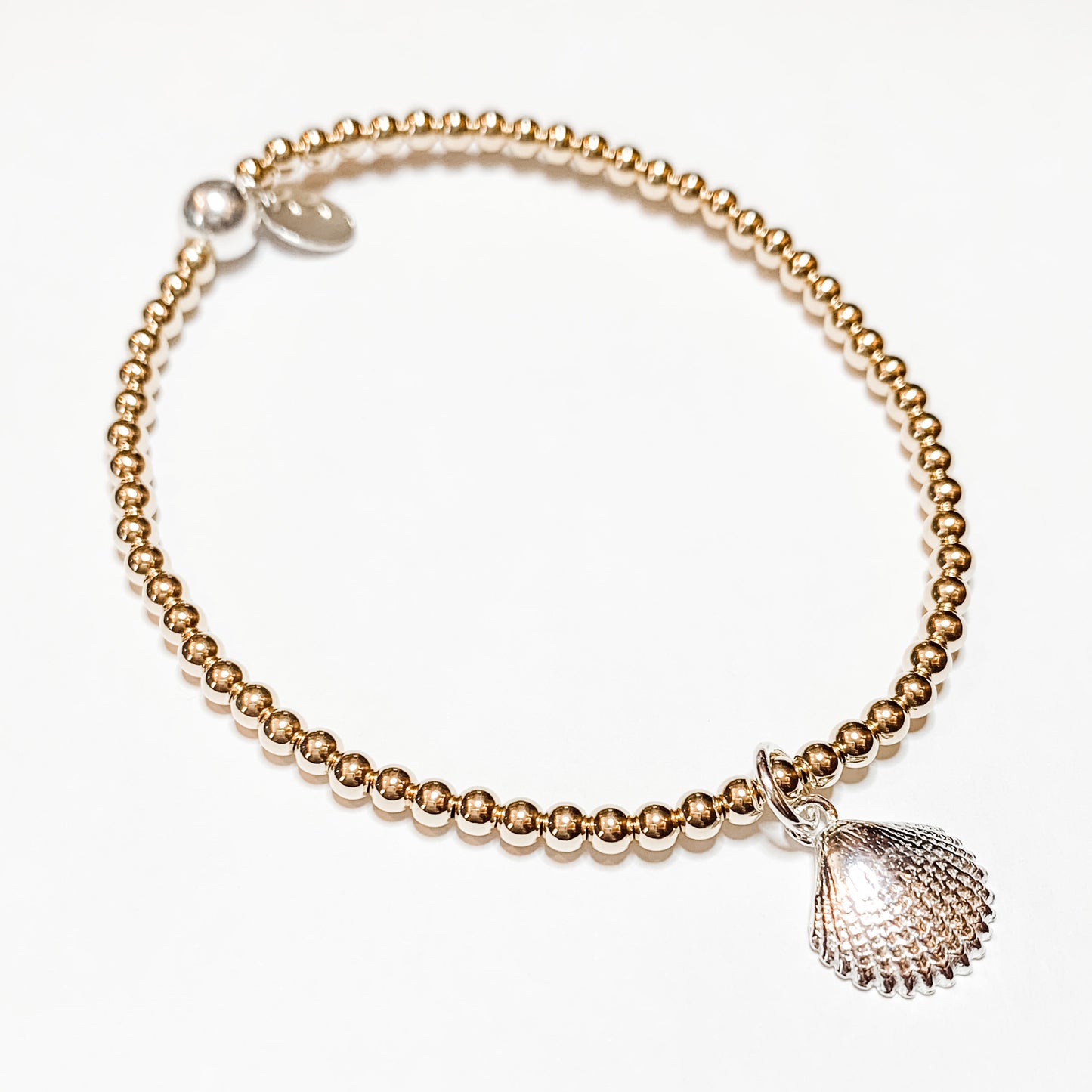Mini 14kt Gold and Silver Shell