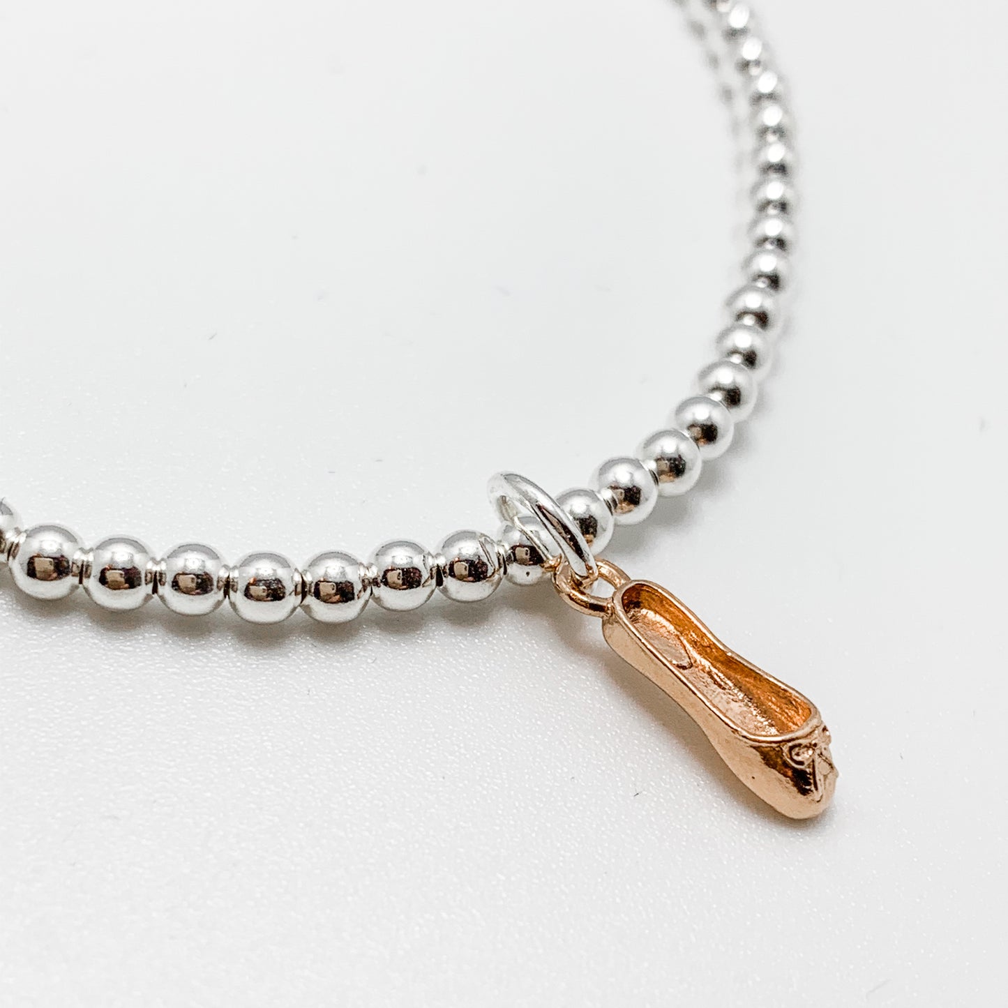 14kt Rose Gold Ballet Shoe Bracelet