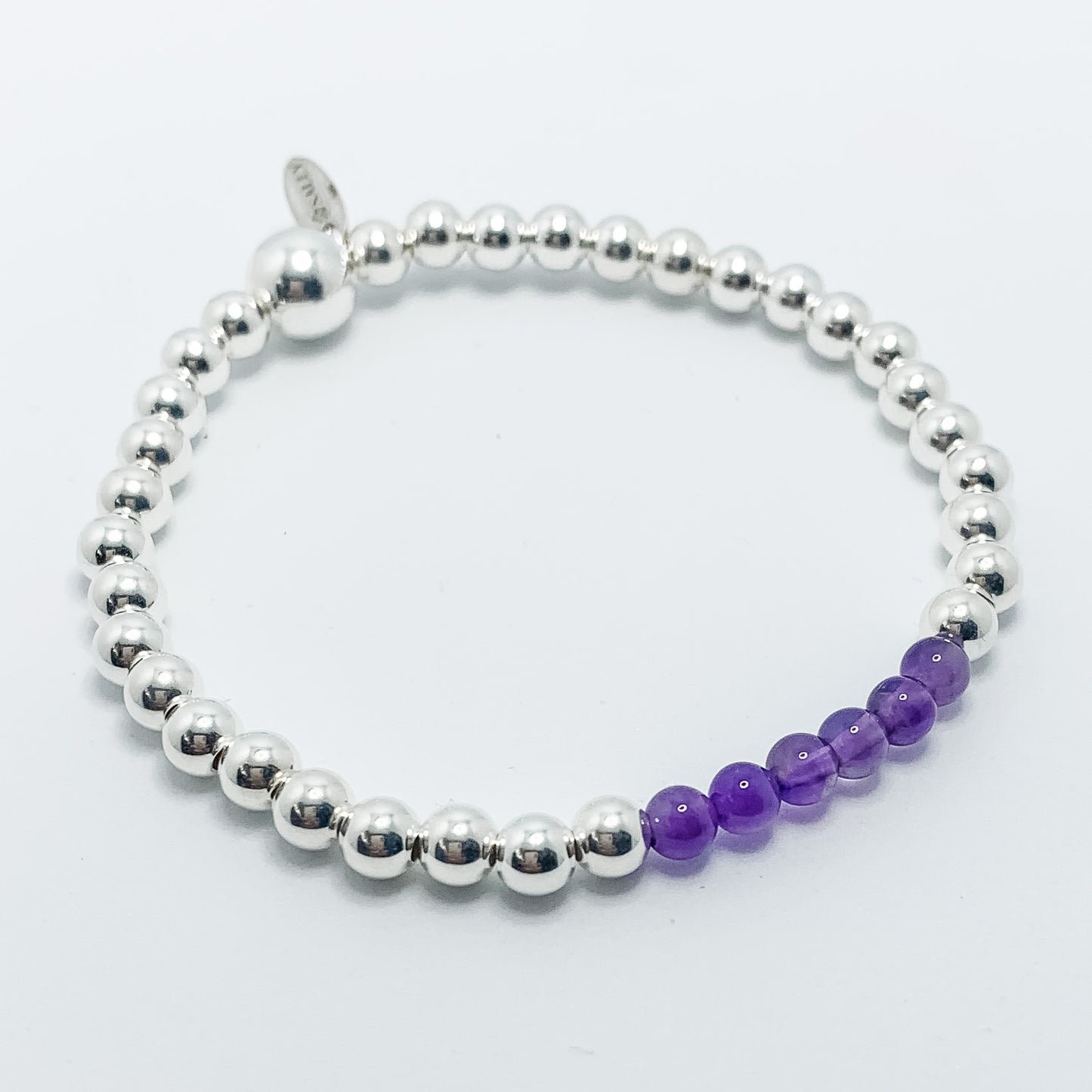 Amethyst and Silver Bracelet