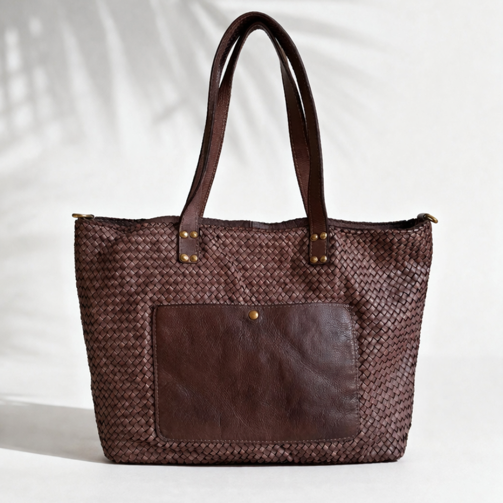 Tarifa Luxury Woven Tote Bag