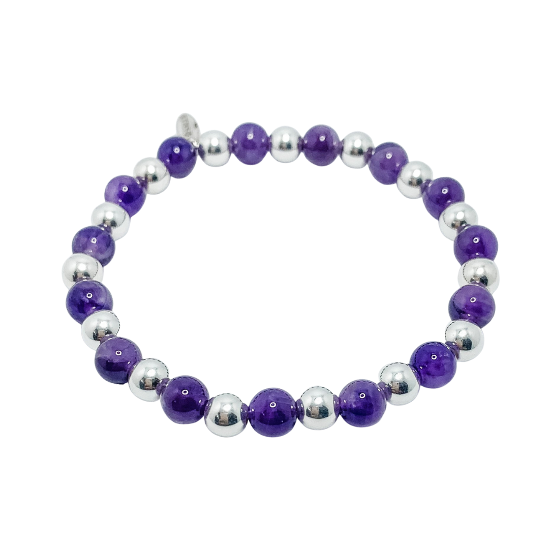 Amethyst and Sterling Silver Bracelet