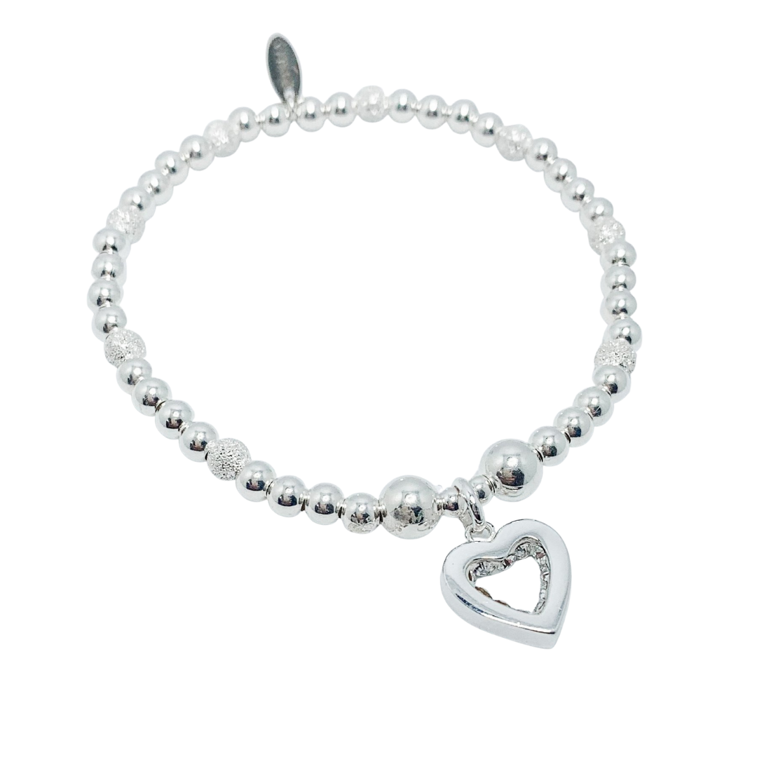 Heart Geode Stardust Bracelet