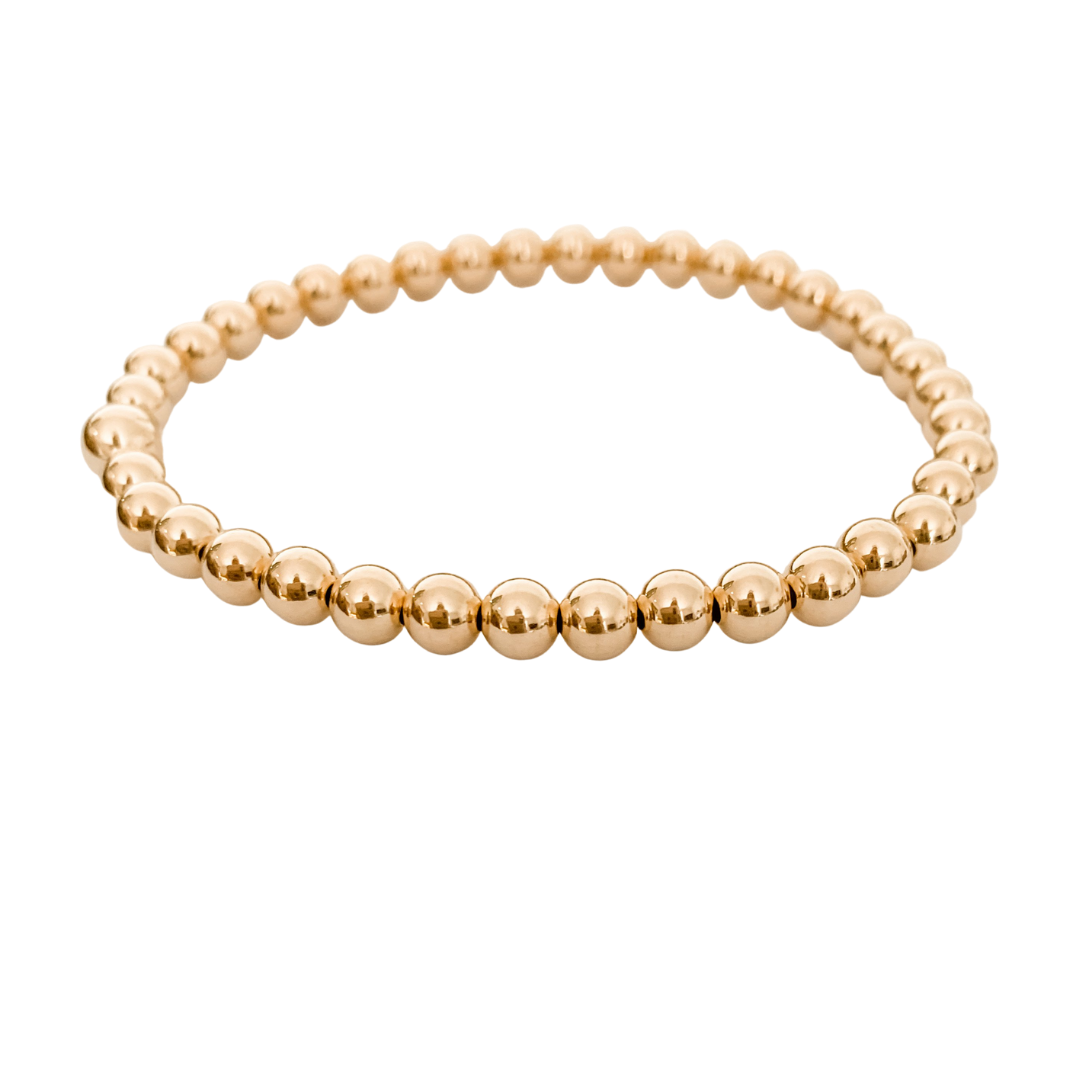 14kt Gold Bead Bracelet