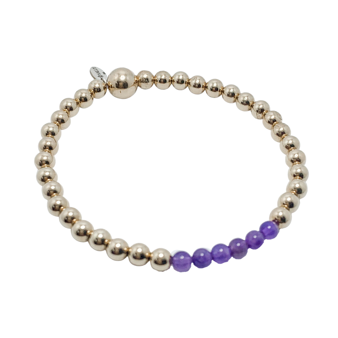 14kt Gold and Amethyst Bracelet