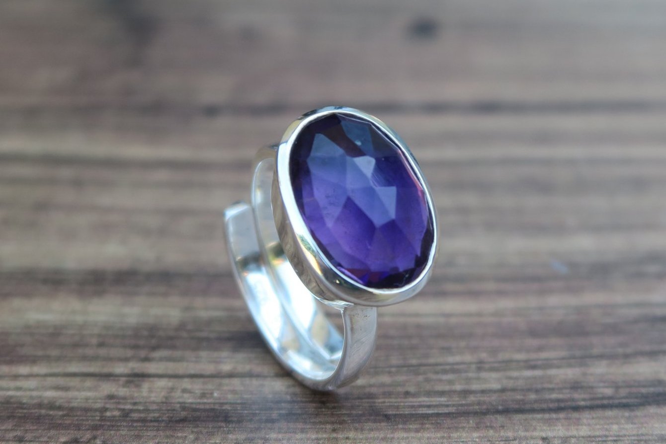 Amethyst Silver Ring