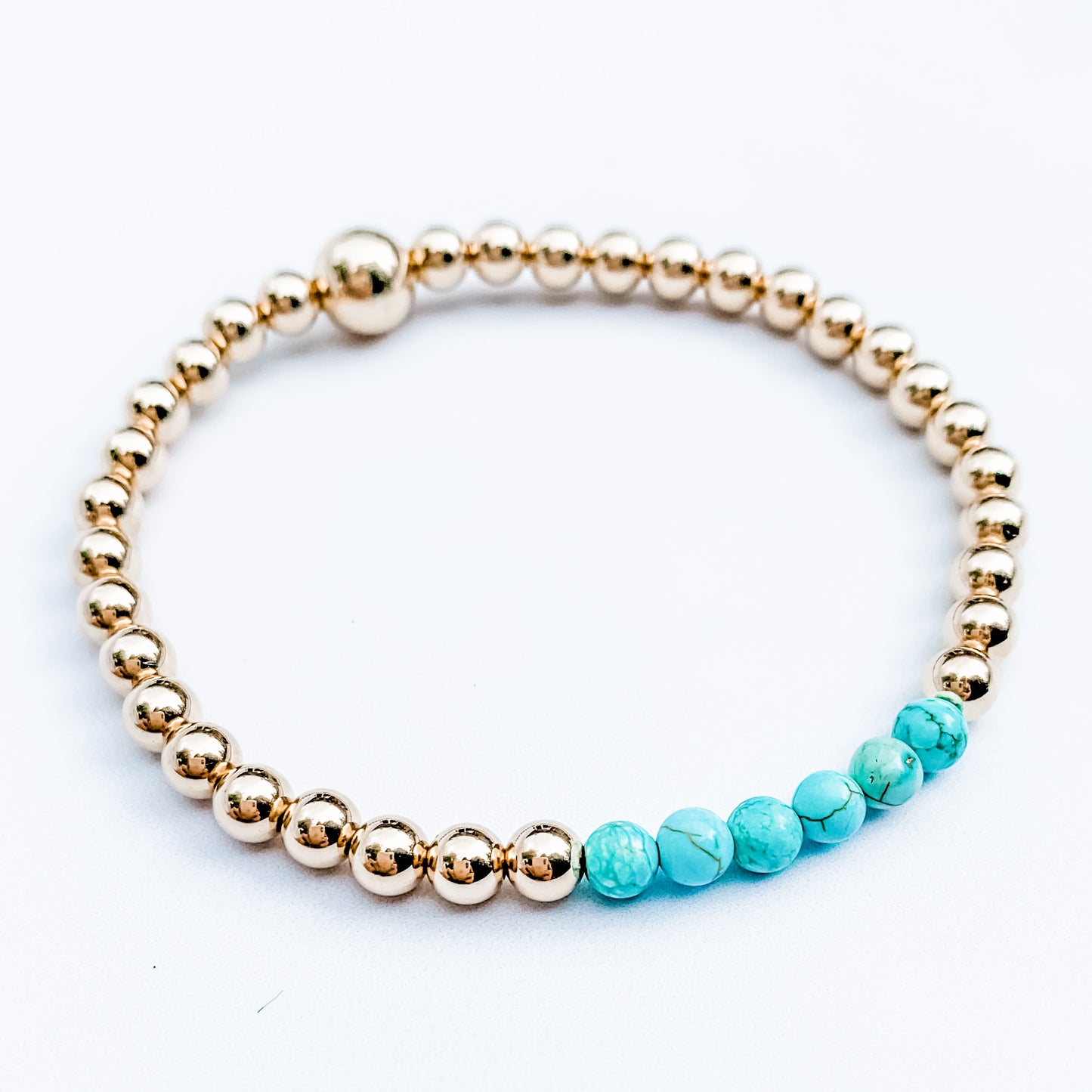 14kt Gold and Turquoise Bracelet