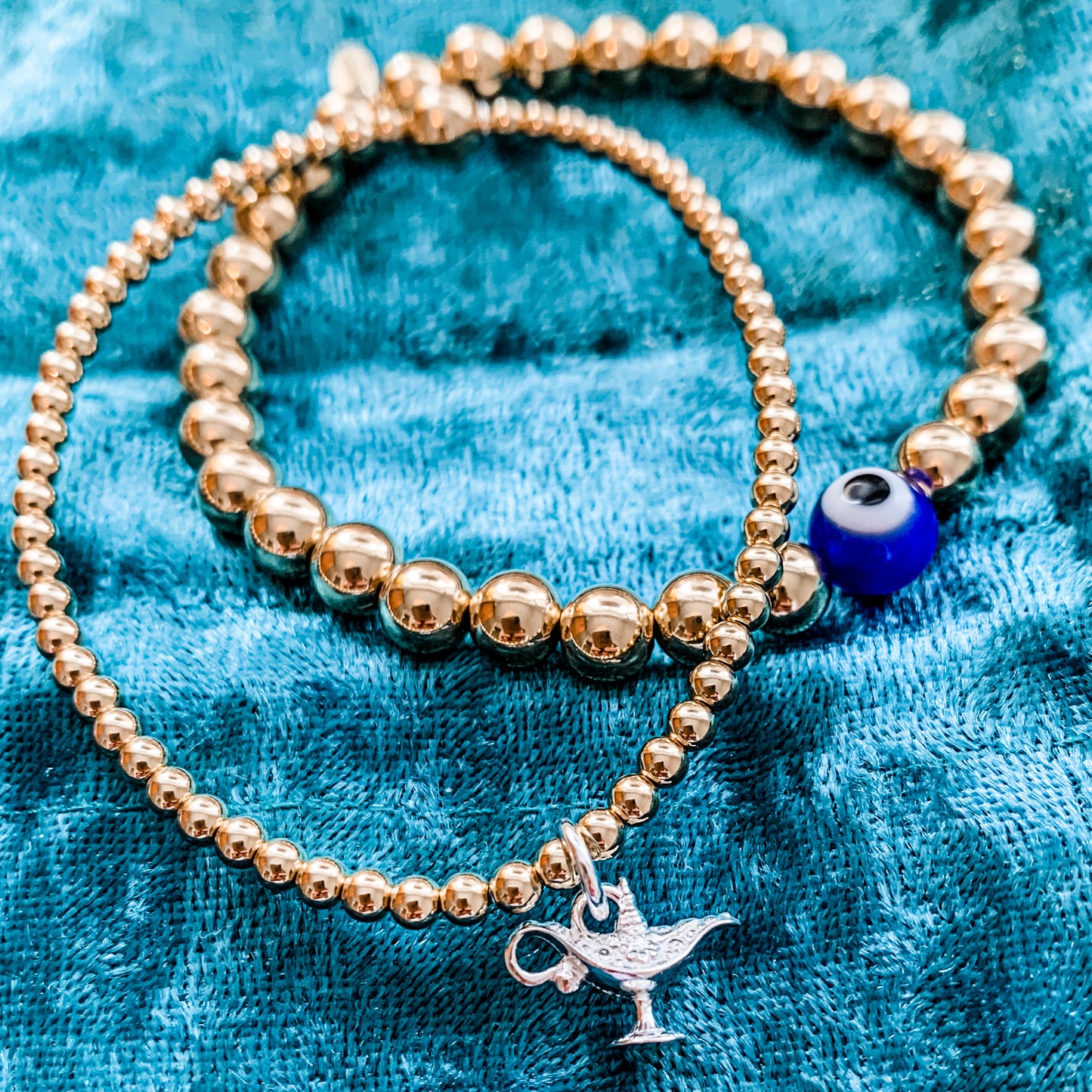 14k Gold Evil Eye Bracelet