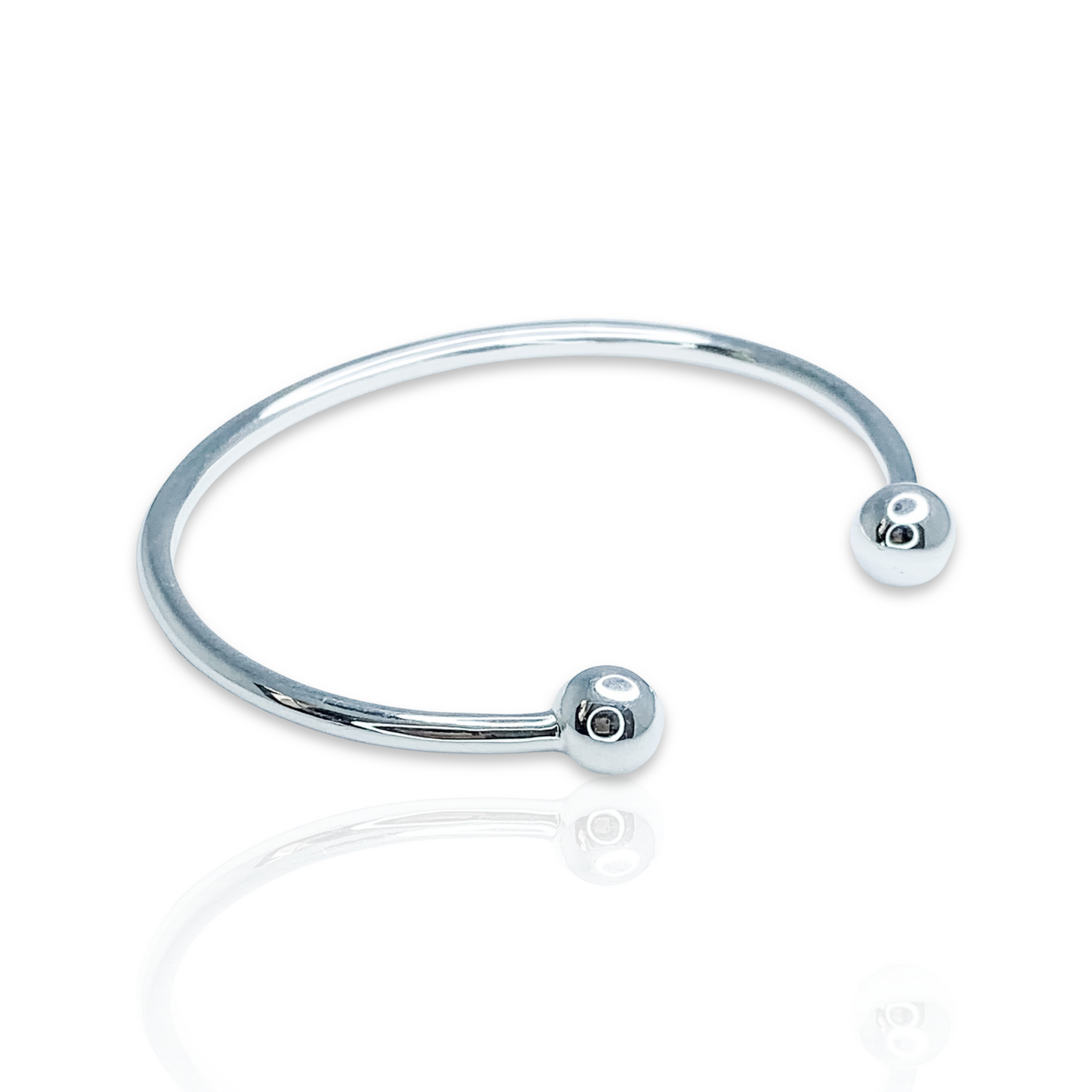 Solid Silver Torque Bangle