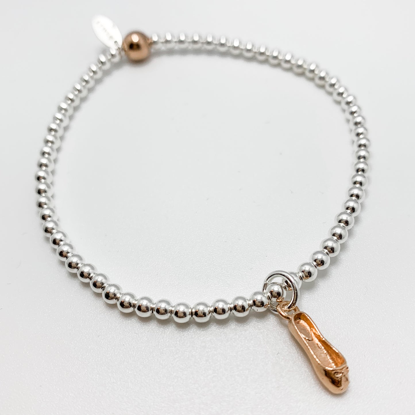 14kt Rose Gold Ballet Shoe Bracelet