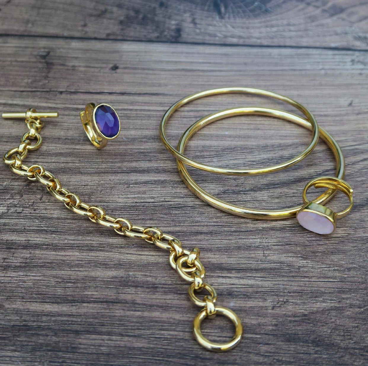 Heavy Weight 18ct Gold Vermeil Curb Link Bracelet