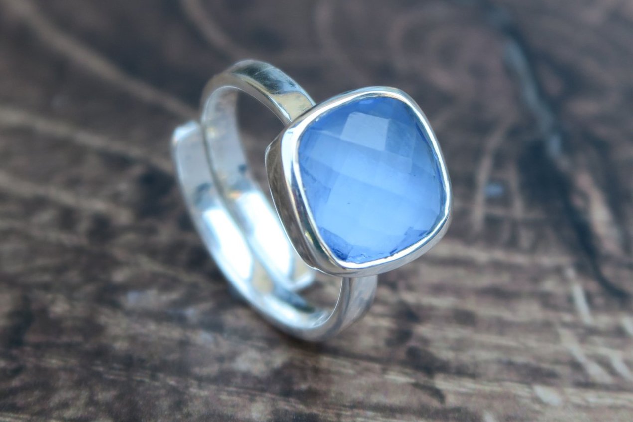 Iolite Solid Silver Ring