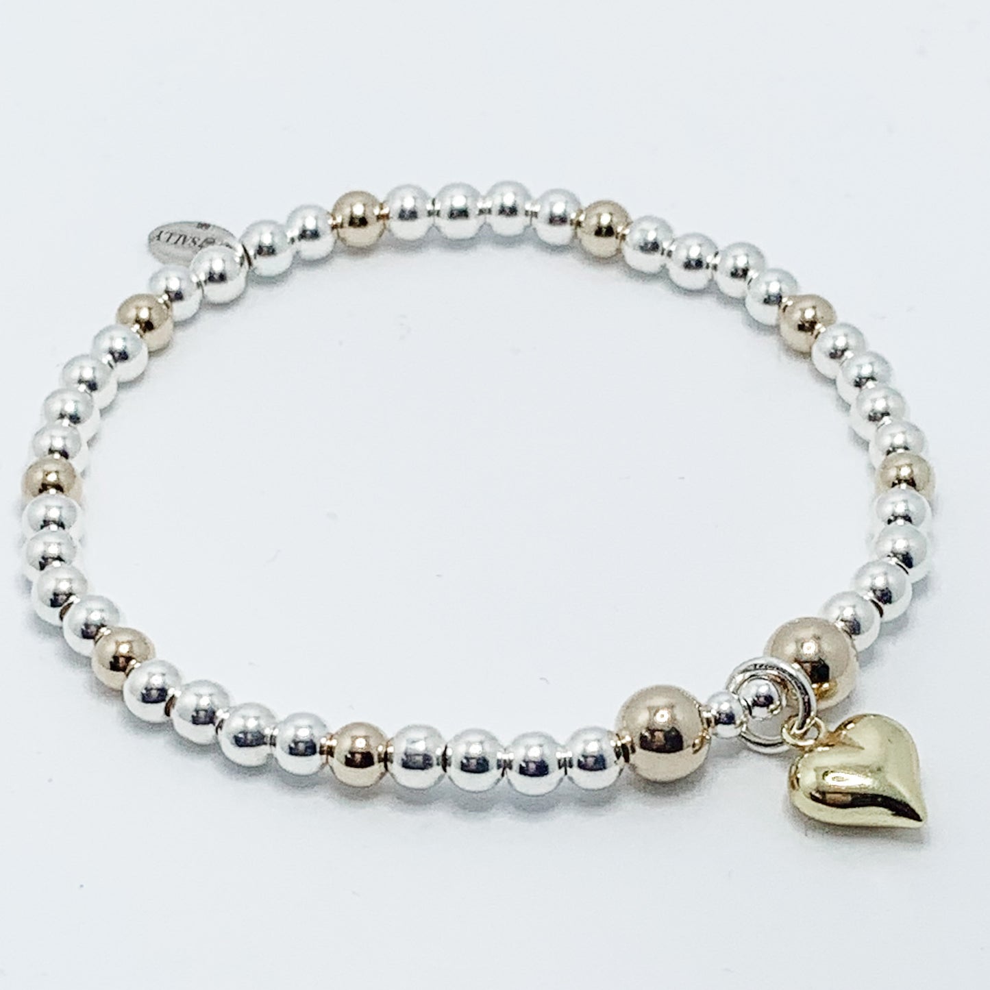 14kt Gold Puff Heart Bracelet